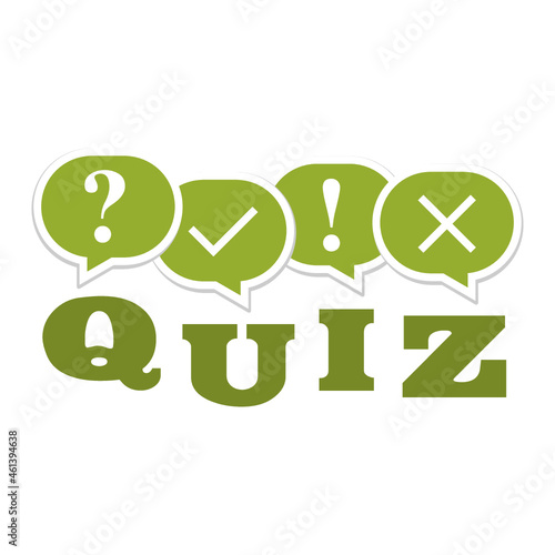 Test quiz logo icon isolated on white background
