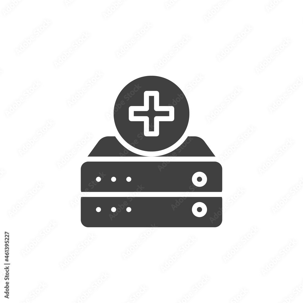 Obraz premium Add to database vector icon
