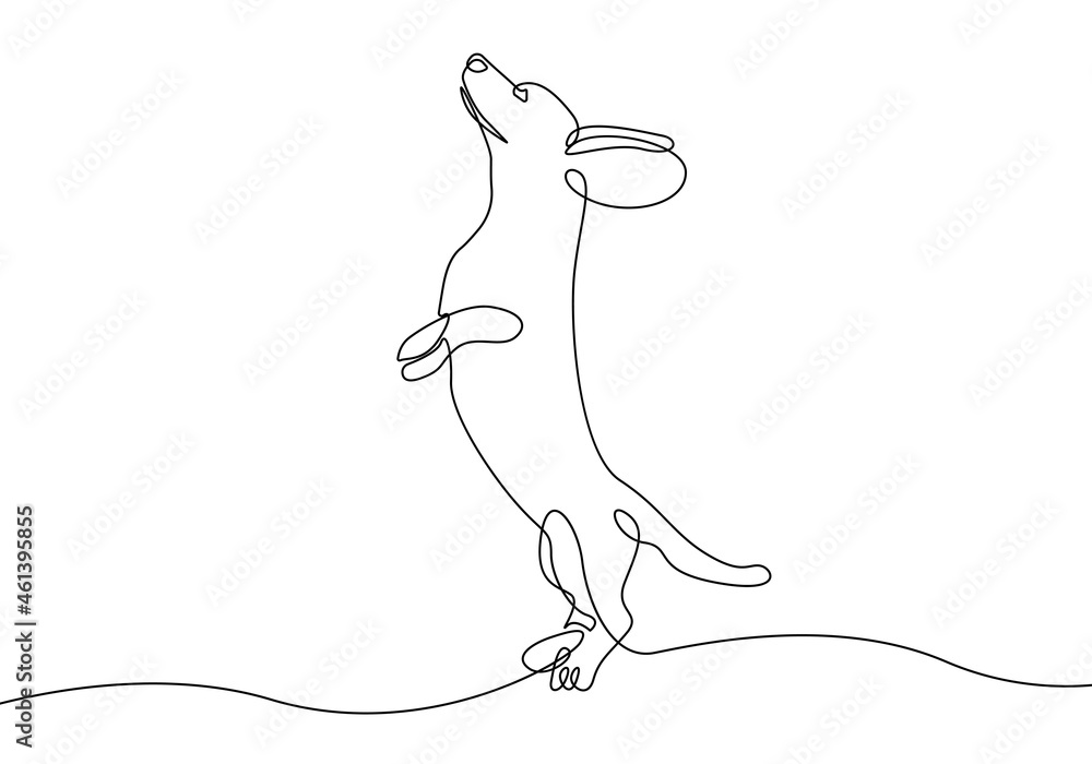 Dog One Line Drawing. Dog Drawing Continuous Single Line Art Trendy Style Isolated on White Background. Vector EPS 10. Dog One Line Drawing. Dog Drawing Continuous Single Line Art Trendy Style Isolated on White Background. Vector EPS 10.