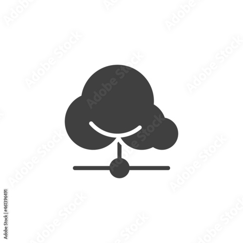 Cloud computing server vector icon
