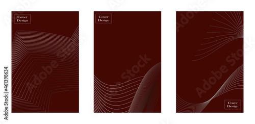 Set of modern cover background with lines