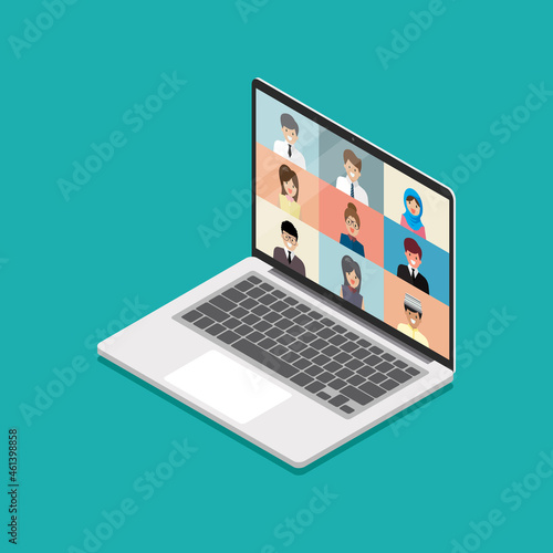 Laptop isometric view