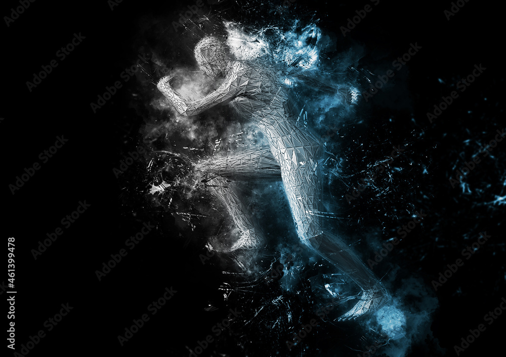 Naklejka premium 走る人のイラスト