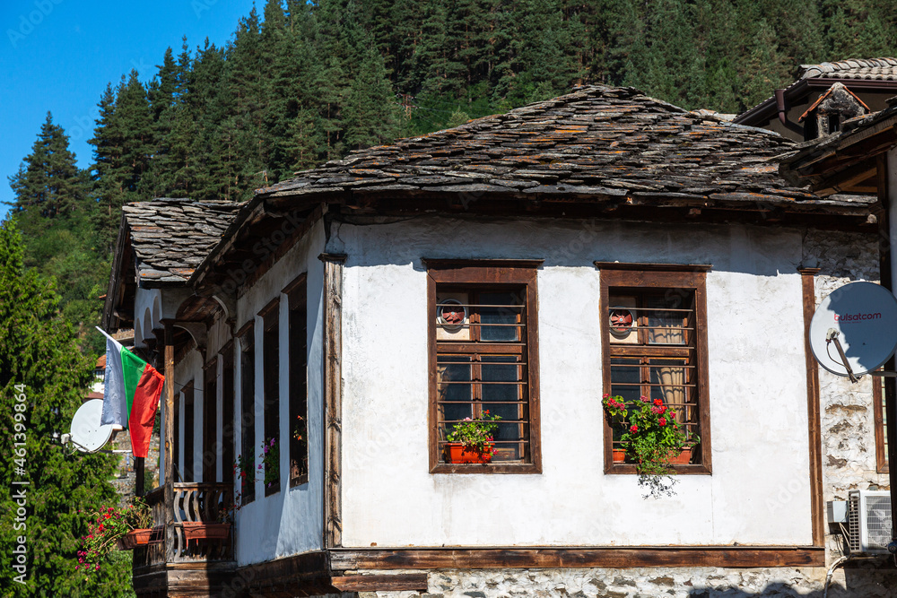 Old traditional stone house in small mountain village