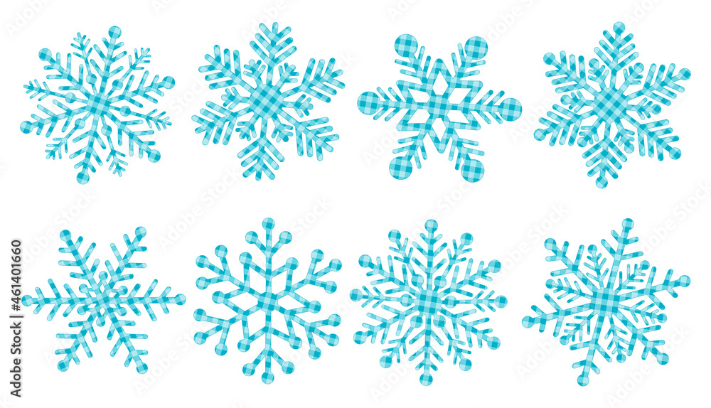 Snowflakes plaid print vector illustration Snowflakes plaid print vector illustration