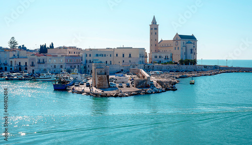 Trani waterfront with the beautiful Cathedral. Province of Barletta Andria Trani, Apulia (Puglia), southern Italy.