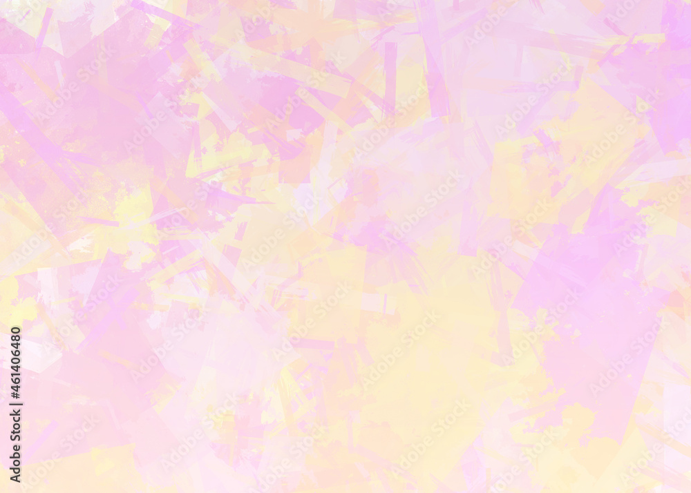 Pink yellow colors brush strokes abstract background