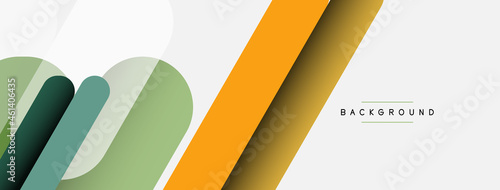 Overlapping round shapes and lines background. Vector illustration for wallpaper banner background or landing page