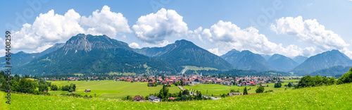 Ausblick über Oberstdorf und die Allgäuer Alpen, Bayern, Deutschland  photo