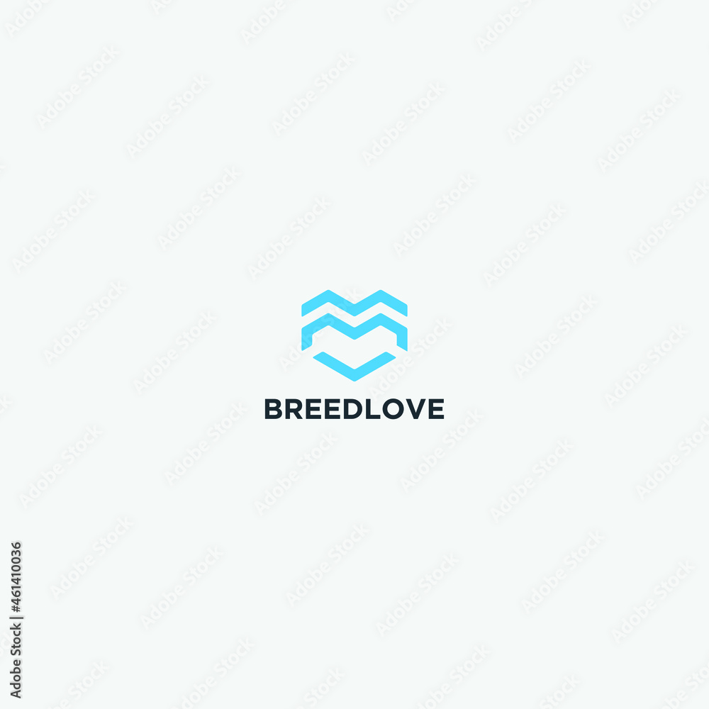 abstract love logo modern heart letter M abstract love logo modern heart letter M