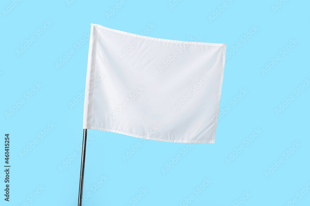 White flag on color background White flag on color background