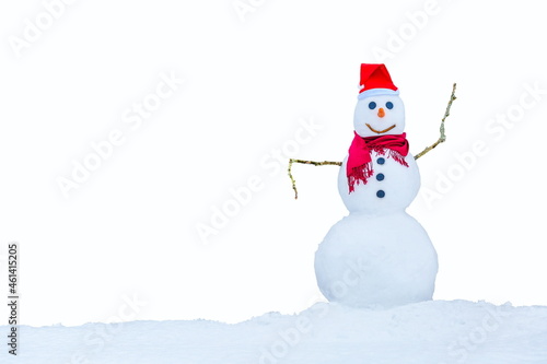 real snowman isolated on white background.  © Петр Смагин
