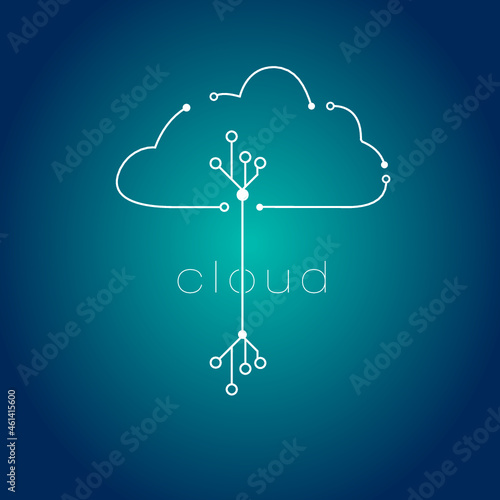 cloud computing - verbunden illustration