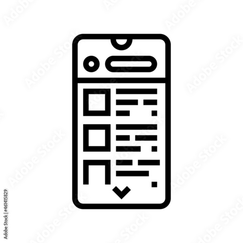 commerce application line icon vector. commerce application sign. isolated contour symbol black illustration