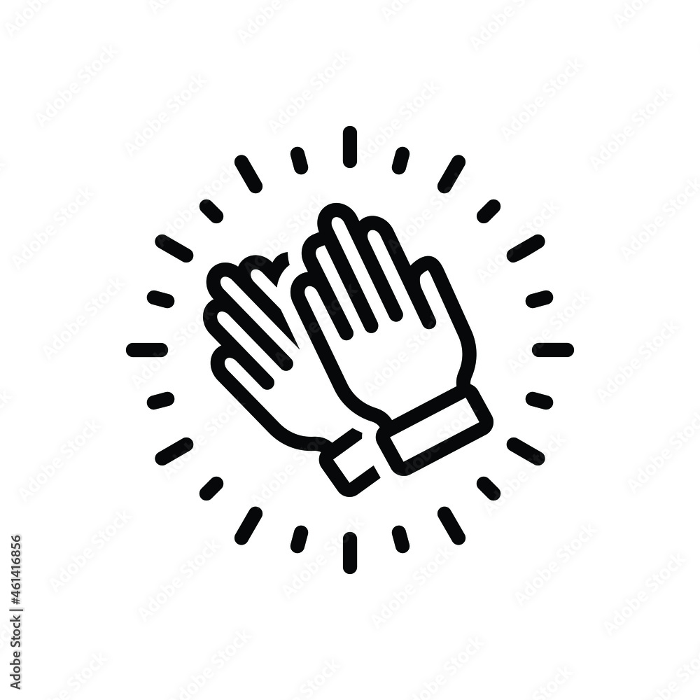 Fototapeta premium Black line icon for spanking