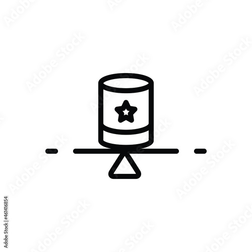 Black line icon for stability