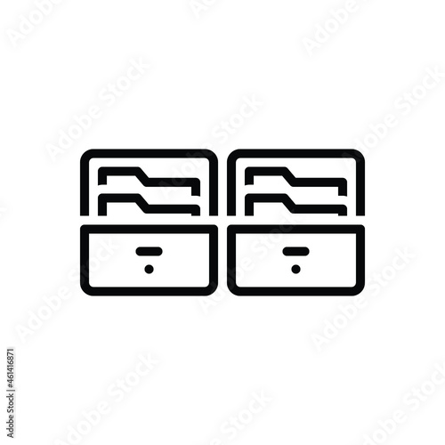 Black line icon for archives