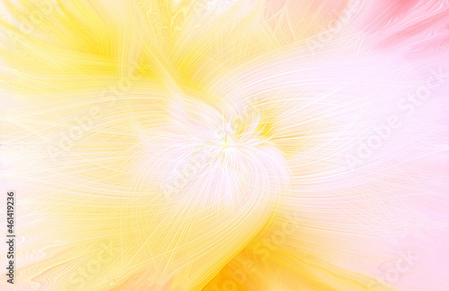 abstract yellow white fractal flower splash background © ТаtyanaGG