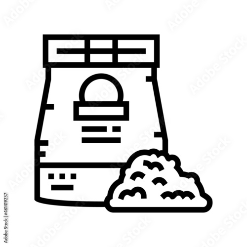 durum flour bag line icon vector. durum flour bag sign. isolated contour symbol black illustration