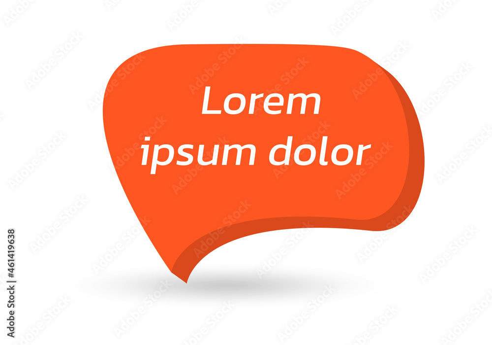 Speech bubble 3d icon. Dialog or chart boxe for text. Talk, speak, message abstract shape frame. Vector illustration. Speech bubble 3d icon. Dialog or chart boxe for text. Talk, speak, message abstract shape frame. Vector illustration.