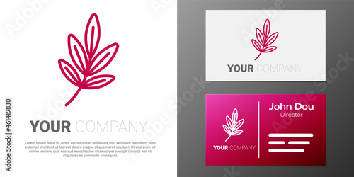 Logotype line Movie trophy icon isolated on white background. Academy award icon. Films and cinema symbol. Logo design template element. Vector