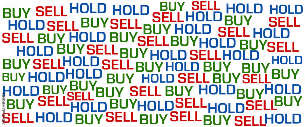 Buy Sell Hold Words Background Word Cloud