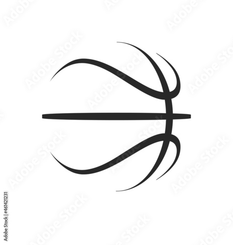 basketball abstract simple line drawing logo