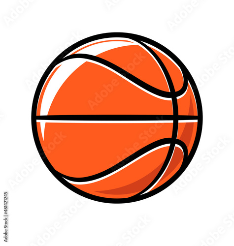classic orange basketball stylized cartoon