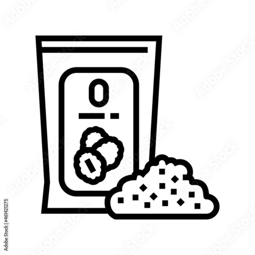 oat flour packaging line icon vector. oat flour packaging sign. isolated contour symbol black illustration
