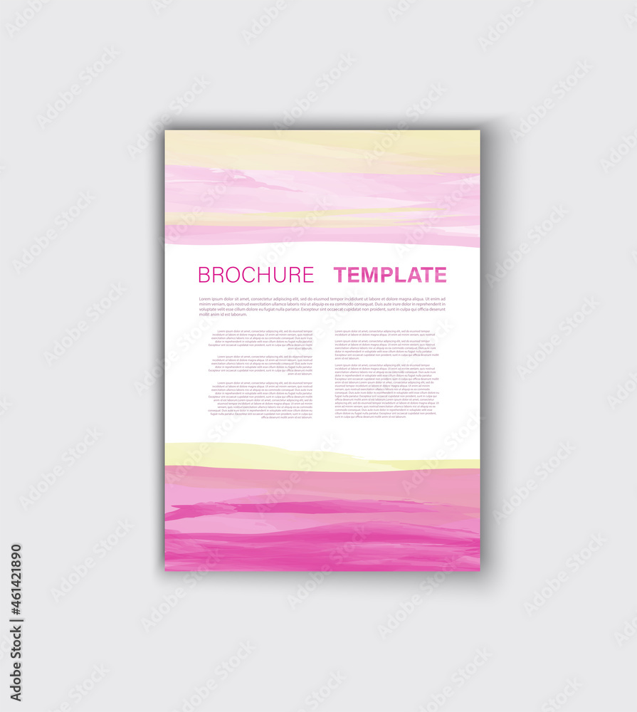 Fototapeta premium Vector brochure cover template. Abstract background with copy space for inspirational and encouraging thoughts