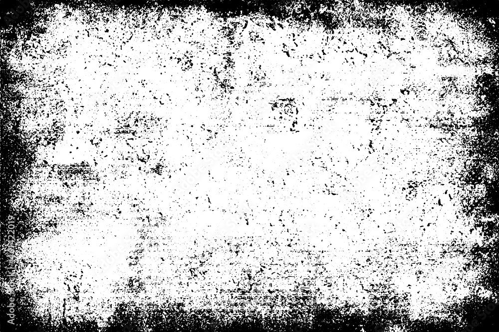 Grunge background black and white. Texture of chips, cracks, scratches, scuffs, dust, dirt. Dark monochrome surface. Old vintage vector pattern Grunge background black and white. Texture of chips, cracks, scratches, scuffs, dust, dirt. Dark monochrome surface. Old vintage vector pattern