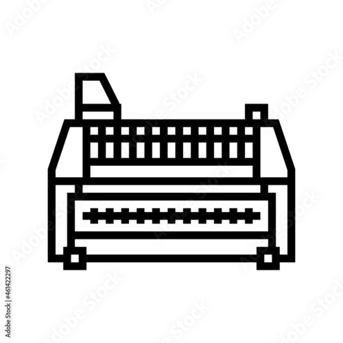wheat separation industrial tool line icon vector. wheat separation industrial tool sign. isolated contour symbol black illustration