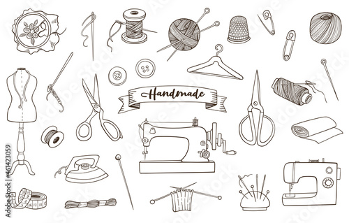 Sewing and needlework accessories.