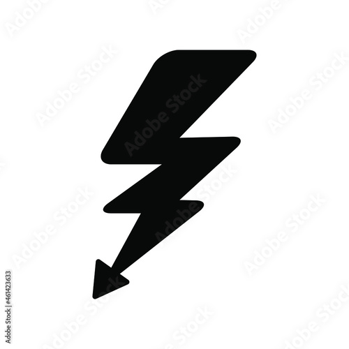 Thunderbolt icon vector. high voltage illustration sing. Lightning symbol.