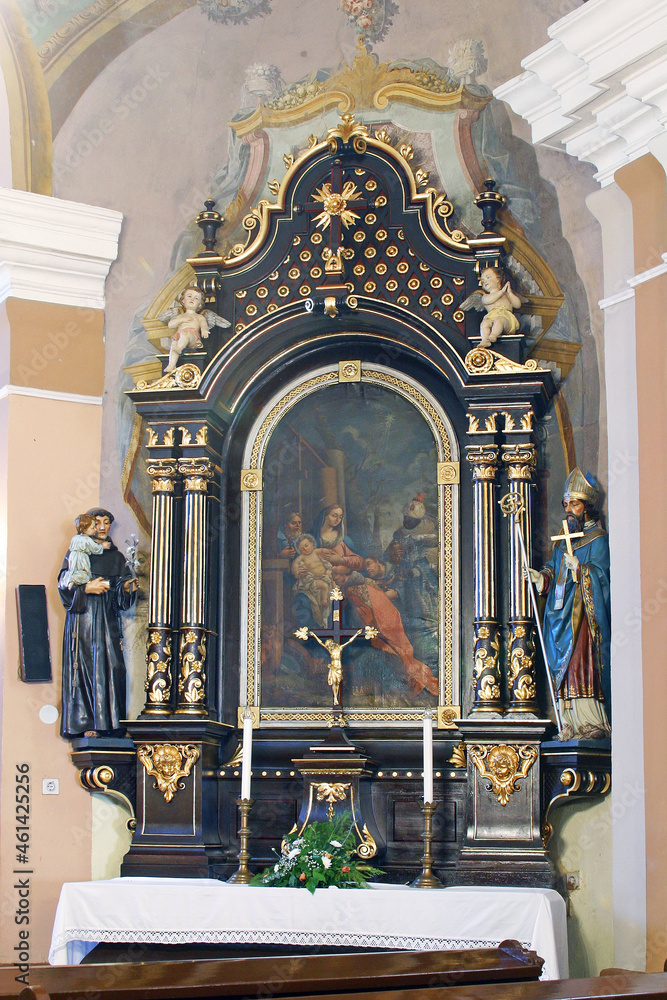 Altar of the Holy Three Kings in the church of St. Clare of Assisi in Zagreb, Croatia
