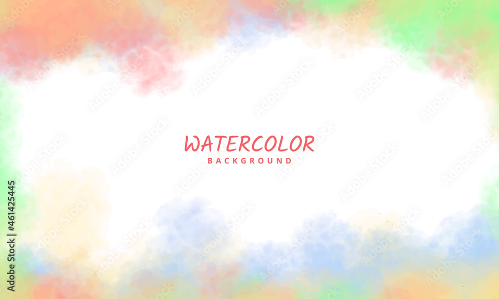 realistic watercolor background with colorful ink splash.
