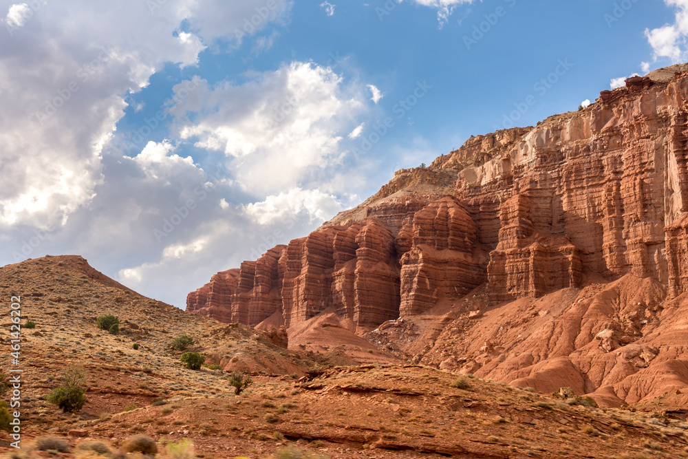 on the road Scenic Byway in Capitol Reef National Park in United States of America on the road Scenic Byway in Capitol Reef National Park in United States of America