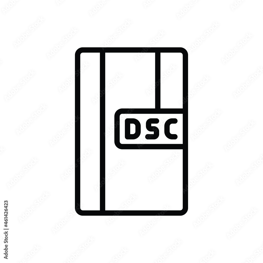 Black line icon for dsc application Black line icon for dsc application