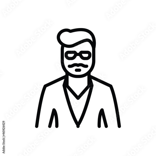 Black line icon for father