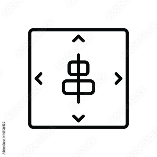 Black line icon for align