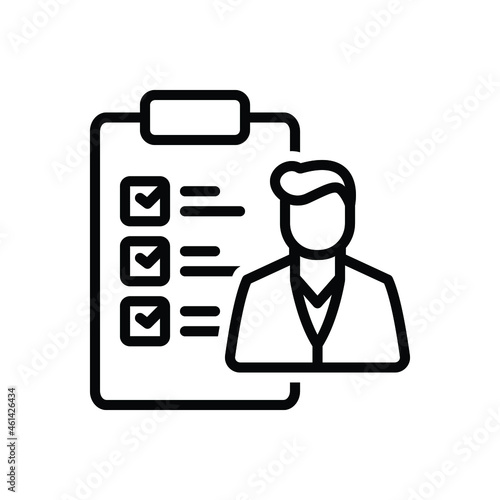 Black line icon for organizer