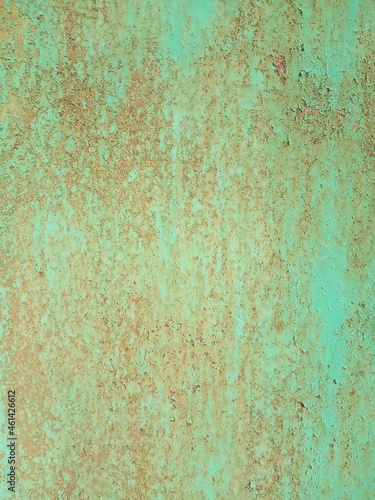  turquoise, green paint old cracked background, wall background 