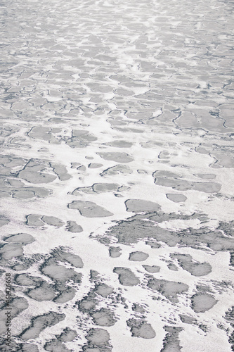 sea ice with a white-blue pattern