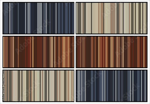 Stripe background template. Vertical lines pattern. Striped vector backdrop set.