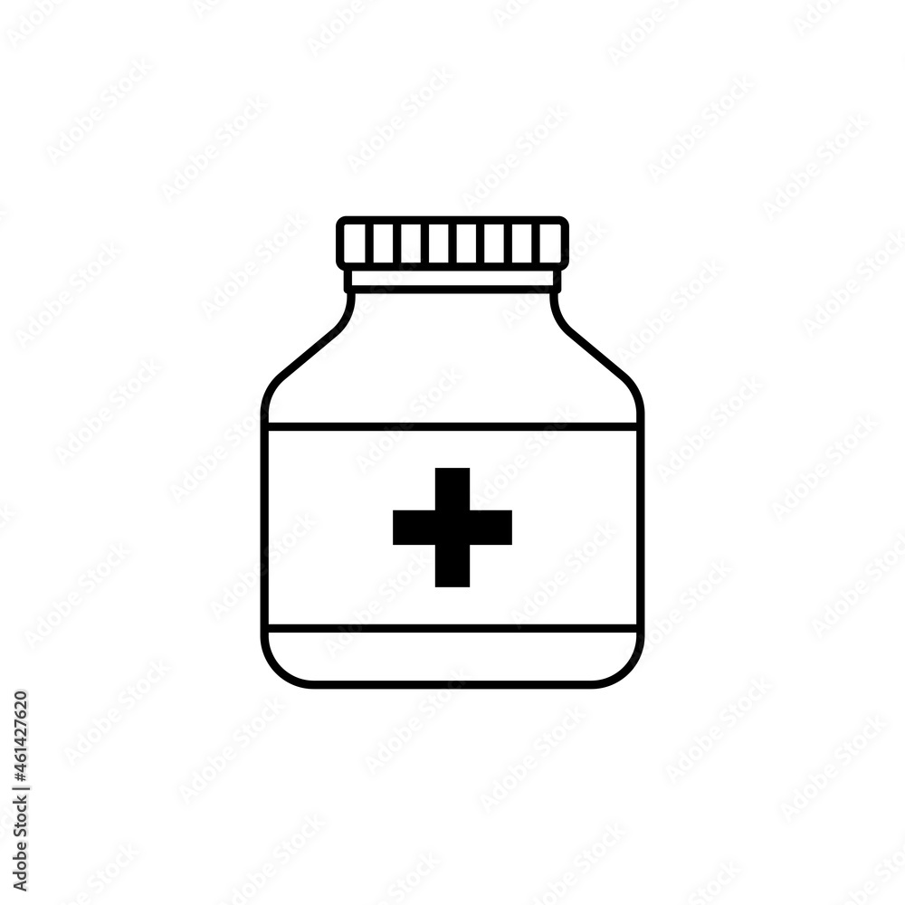 Medicine bottle icon design illustration template vector Medicine bottle icon design illustration template vector