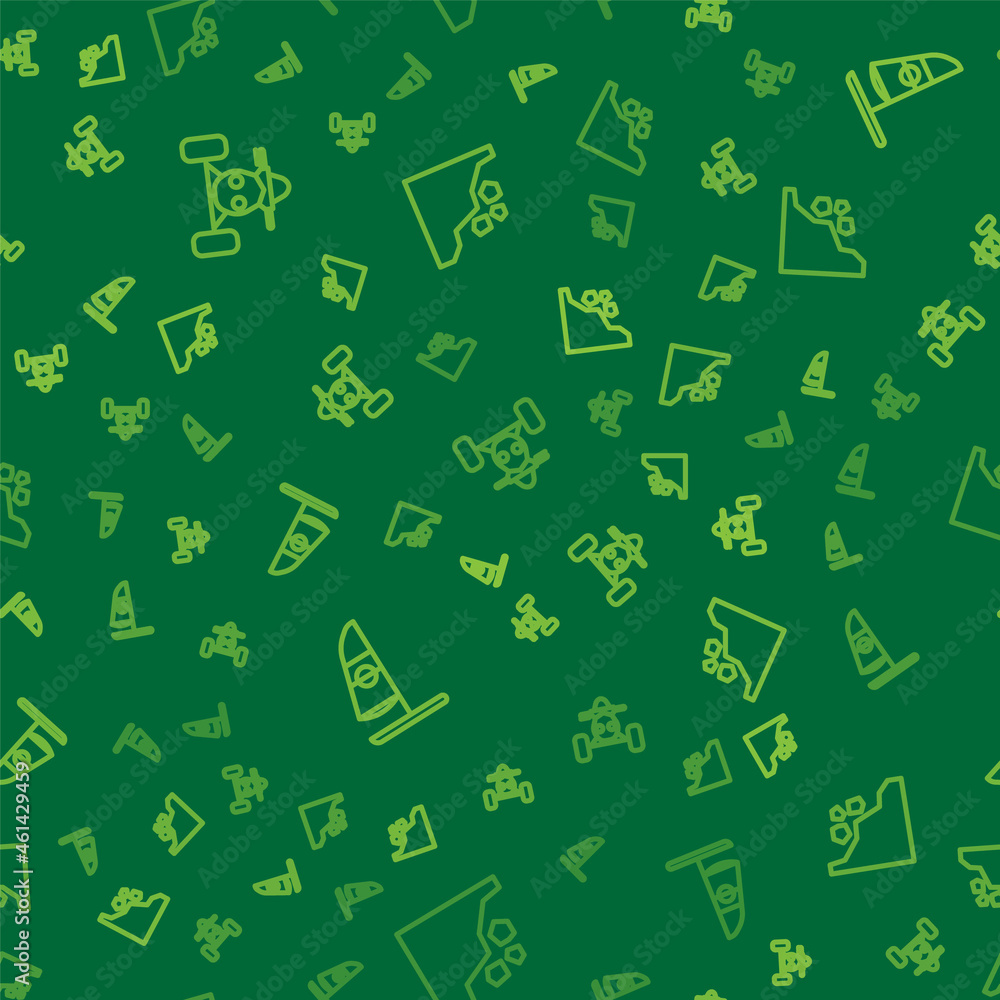 Set line ATV motorcycle, Windsurfing and Landslide on seamless pattern. Vector Set line ATV motorcycle, Windsurfing and Landslide on seamless pattern. Vector