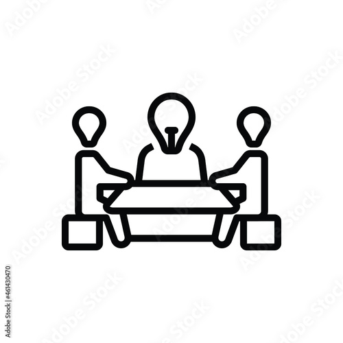Black line icon for trustees