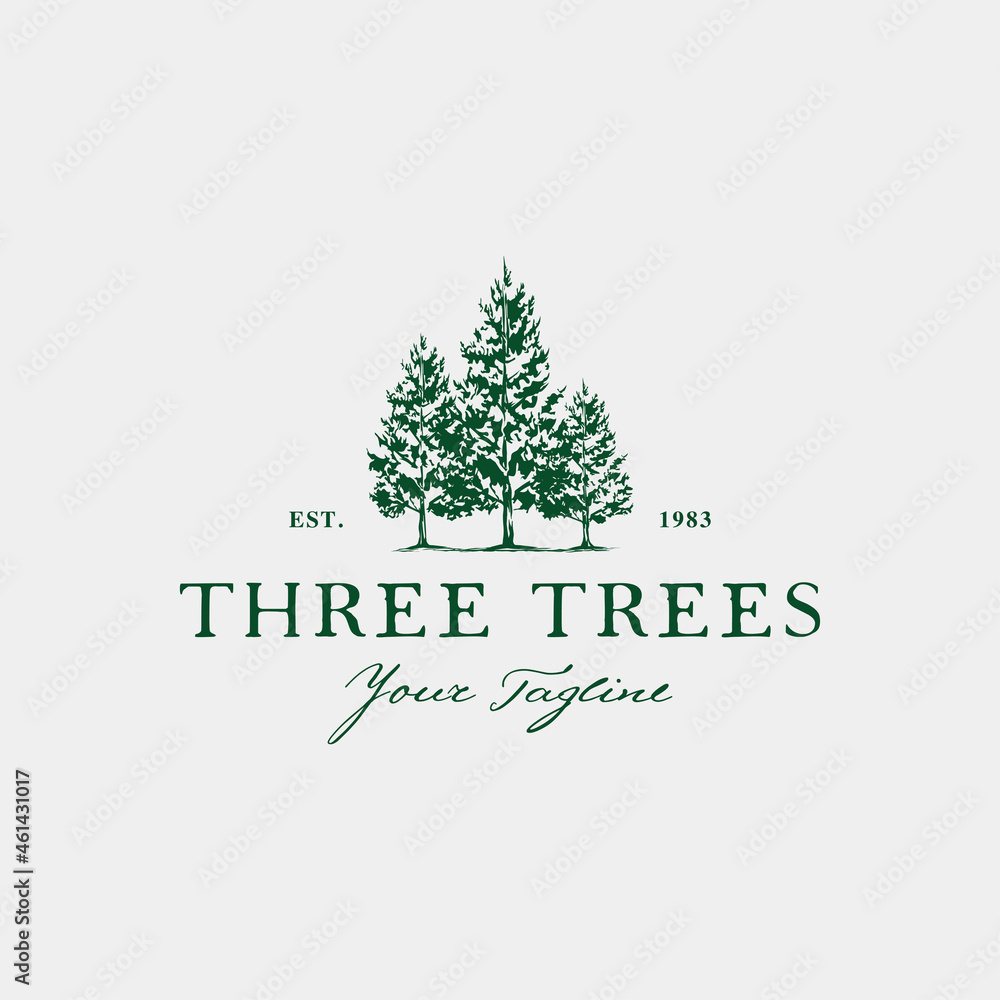 Classic three trees logo Classic three trees logo