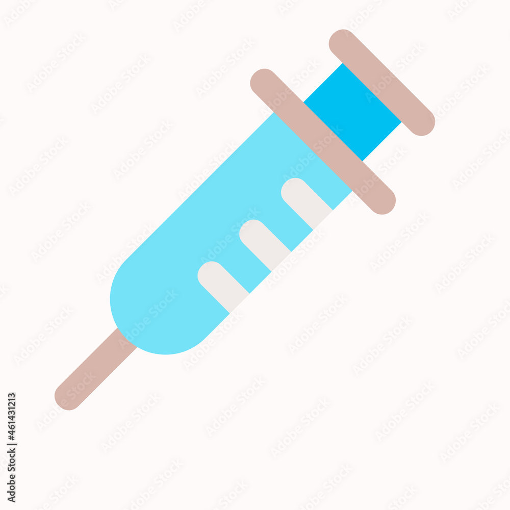 Inject icon vector illustration in flat style about medical, use for website mobile app presentation Inject icon vector illustration in flat style about medical, use for website mobile app presentation