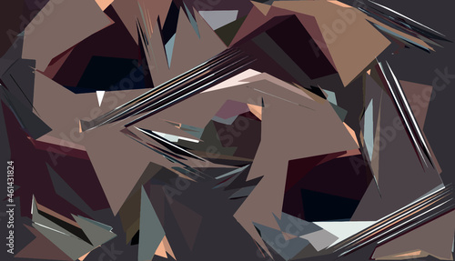 Abstract diagonal pattern from a modified image of a mixed autumn forest. Diagonal ornament in natural colors of autumn forest camouflage Leopard pattern.
